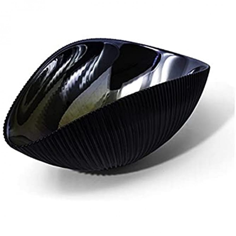 YourMurano Decorative Glass Bowl in Black Tones with a Shell Like Texture Panther - B40T2XJMY
