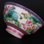 YQLKD Sculptures Jingdezhen Porcelain Pink Lotus Pattern Bowl Antique Crafts - B30U9PI4B