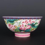 YQLKD Sculptures Jingdezhen Porcelain Pink Lotus Pattern Bowl Antique Crafts - B30U9PI4B