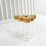 0.85oz Glass Bottles with Cork 12pcs 25ml Decorative Wish Bottles with Cork Stopper - B33YHTYFT