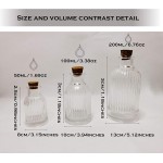6 pack Clear Glass Aromatherapy Essential Oil Bottle with Cork Stopper,Small Storage Jar Bottles for Kitchen Spice Sauce Beans Powder ,Hydroponic Container ,Decorative Bottles7.04 fl oz 200 ml - BRV0VSXJN