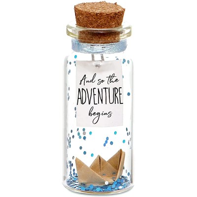 And so the adventure begins Inspirational Decorative Bottle Adventure Gift for Best Friend Daughter Son Bff Sister Brother Wish Jar Gift for Adventure Trip Adventure Gift for Birthday Graduation - BOC6YVEOH