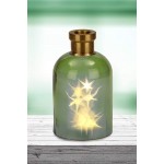 BRUBAKER Decorative Lighted Bottle 'Magic' with 10 LED 9.5 Inches Green - BKXL72233