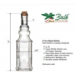 BULK PARADISE Assorted Clear Glass Bottles with Corks 6 Pack 2.5in X 9in 16oz - B8LA1985X