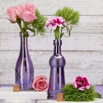 BULK PARADISE Small Purple Vintage Glass Bottles with Corks Bud Vases Decorative Potion Assorted Design Set of 12 pcs 4.6 Inch Tall 11.43cm 1.4 Inch Wide 3.56cm - BBS2GQC9Q