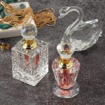 Crystal Perfume Bottle Set Vintage Style 2 Pack - B3JZ7PV2V