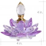 Crystal Purple Vintage Perfume Bottles Empty Lotus Flower Figurines Glass Gifts for Her Girlfriend Wife - BCQFJ51L7