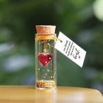 Cute Friendship Gifts for Her Best Friends True Friends are Never Apart Heart in a Bottle Decorative Bottle Mini Wish Jar with Message Positive Tiny Bottle Friendship Gift for Valentines Birthday - BOIHUAPCH
