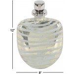 Deco 79 Glam Glass and Metal Decorative Bottle 5W x 12H Silver Gold - B2N803448