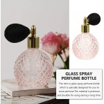 FOMIYES Vintage Perfume Bottle 100ML Crsyle Spray Bottle Refillable Empty Glass Bottle Perfume with Air Bulb for bartender Home Bar Pink - BU7CFWDVD