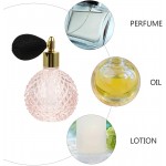 FOMIYES Vintage Perfume Bottle 100ML Crsyle Spray Bottle Refillable Empty Glass Bottle Perfume with Air Bulb for bartender Home Bar Pink - BU7CFWDVD
