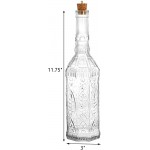 Frcctre 2 Pack Vintage Glass Bottles with Cork 24 Oz Decorative Glass Bottles Large Wine Oil Vineger Bottles Decorative Glass Vases Apothecary Glass Bottles Flower Glass Bud Vases - BHONVUIAV