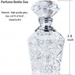 H&D HYALINE & DORA Clear Art Carved Crystal Empty Mini Refillable Perfume Bottle - BHU2MMKOG