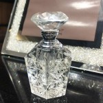 H&D HYALINE & DORA Clear Art Carved Crystal Empty Mini Refillable Perfume Bottle - BHU2MMKOG