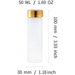 JIUYUE 15pcs 50ml Glass Decorative Bottles，Mini Bottles with Lids（1.69 oz-1.18x3.93 inch） - BT6I0NWKS