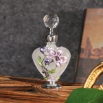 kaiwen 10ml Glass Perfume Bottle Heart-Shaped Orchid Perfume Bottles Empty Vintage Perfume Bottles Desktop Decorative Bottle Color : White Size : 5 * 9cm - BE8WS6WWC