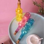 LED Wine Bottles with Lights Inside Lighted Glass Bottle Decorative LightPink,Blue,Yellow,Orange,Red,Green Decorative Glass Bottles for Wedding - BWD2YW881