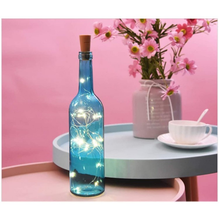 LED Wine Bottles with Lights Inside Lighted Glass Bottle Decorative LightPink,Blue,Yellow,Orange,Red,Green Decorative Glass Bottles for Wedding - BWD2YW881