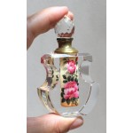 Lucid Realm Crystal Golden Rhapsody Decorative Perfume Bottle Handmade & Painted Collectible PBA04-462 - BF3HMH138