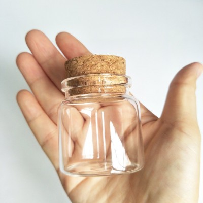 Luo House 3pcs 50ml Small Glass Bottles Vials Jars Glass with Cork Stopper Storage Bottle 50ml 47x50mm1.85x1.96inch - BUGQHWZ5I