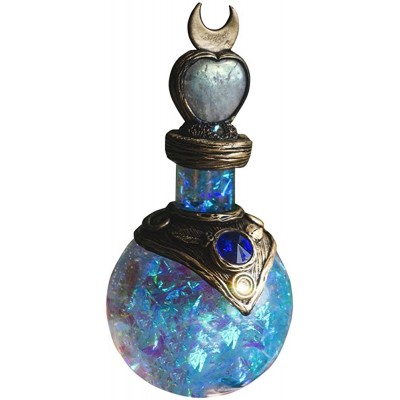 Mermaid Aura_Magic_Potion Crystal Decor Moon Magic Potion Decorative Bottle Resin Decoration Handmade Crystal Gemstone Wishing Bottles Gifts for Her Girlfriend Wife - B5SXMJF1W