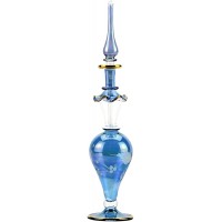 NileCart™ Egyptian Perfume Bottle large size 9 in. handmade in Egypt For your perfume essential oils Egyptian decoration or party table centerpiece Blue - B2W8X38AW