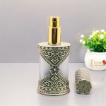 Perfume Bottles Glass Metal Decorative Frosted Glass Empty Bottle Travel Spray Bottle Refillable Color : Antique Copper Size : 40 ml - BJZQ2F2OE