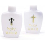 tuhanying-us 40 Pieces 60ml Catholic Christian Holy Water Bottle Empty Holy Water Bottles Set Gold Cross Holds Container for Home Kitchen Party Decorative Accessories - B9T78COYI
