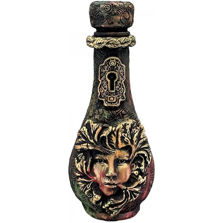 Vintage Resin Hand-Painted Pattern Carved Collection Decorative Bottle Crafts Decorative Bottle for Home LIving Room Bedroom Decoration - BDPE6T9HK
