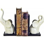 Bellaa 23057 Abstract Elephant Bookends Triumphant 9 Inch - B1N8JVR5Q