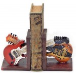Bellaa 26249 Bookends Vintage Guitar Music Books Holder Gifts 6 Inch - BVG79M3OM