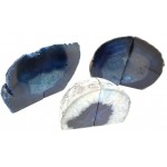 Blue Agate Bookend Pair 1 to 3 lb Geode Bookend with Rock Paradise Exclusive COA - BX05WBKQF