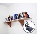 Book Ends Decorative Metal Book Ends Supports for Bookrack Desk,Books Unique Appearance Design,Heavy Duty - B0ILZXMNM