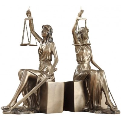 Book Ends Lady Justice Bookend Book Ends for Office Home Bookshelf Decoration Bookends Bookends for Heavy Books Unique Bookends Decorative Bookends Color : Gold Size : 2613.511cm - BVEJS0HM3