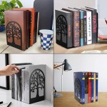 Book Ends,Book Ends to Hold Books,Decorative Bookends,Book Holder for Home Decorative,School Or Office,Heavy Metal Bookends. Bookends for ShelvesBlack 2 Pcs Tree - BVFVIQSTC