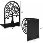Book Ends,Book Ends to Hold Books,Decorative Bookends,Book Holder for Home Decorative,School Or Office,Heavy Metal Bookends. Bookends for ShelvesBlack 2 Pcs Tree - BVFVIQSTC