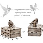Decorative Bird Bookends for Bookshelf by Trademark Innovations - BNNBDV32Q