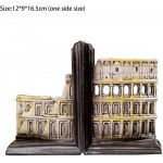 Decorative Bookends,Office Bookends,Bookends of The Colosseum,Book Ends for Heavy Books,Book Holders for Shelves,Book Stoppers for Coffee Shop,Bar,Home Size : 12*9*16.5cm - BB7JYRGCO