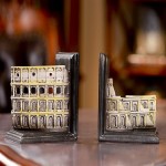 Decorative Bookends,Office Bookends,Bookends of The Colosseum,Book Ends for Heavy Books,Book Holders for Shelves,Book Stoppers for Coffee Shop,Bar,Home Size : 12*9*16.5cm - BB7JYRGCO
