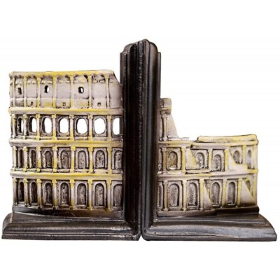 Decorative Bookends,Office Bookends,Bookends of The Colosseum,Book Ends for Heavy Books,Book Holders for Shelves,Book Stoppers for Coffee Shop,Bar,Home  Size : 12*9*16.5cm  - BB7JYRGCO