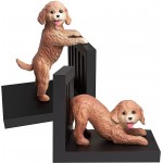 Dog Bookends Decorative Unique Heavy Duty Book Ends Premium Bookend Pair for Gift Home Décor Shelves Art Decor - BKN7LSRE7