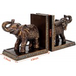 Elephant Book Ends to Hold Books Bookends for Office Shelves Decorative Book End for Heavy Books Storage2 Pack - BNRBIQZSG
