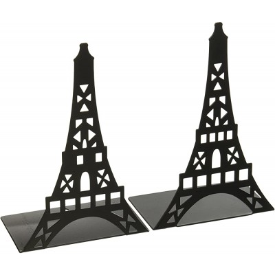 Fasmov Eiffel Tower Nonskid Bookends Art Bookend,1 Pair Black - B35PUK6I6