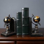 GUONING-L American Globe Bookend Resin Figurines Retro Globe Book Stand Model Miniature Ornaments Handicrafts Household Decor Decoration - BSI9P1EF5