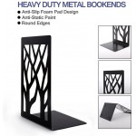 Metal Bookends-Heavy Book Ends for Shelves,Book Shelf Holder Home Decorative,Black Bookend Supports 2 - BLXN37L5S