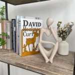 Metal Bookends Yellow Heavy Book Ends for Home Decorative Book Shelf Holder Cute Deer1 Pair Gift - BVFIP4KSU