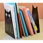 ZANZAN Cute Cat Book Ends Heavy Duty Nonskid Bookends Creative Art Decoration for Desktop,1 PairsBlack Yellow 5.5x4.1x8.4in Decorative bookends for Desk Color : Black - B6PV99QUF