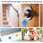 50pcs Candy-Colored Metal Bell Keychain Bell Pendant Decorative Bells Creative Bell Ornament for Decor Use Red + White + Yellow + Green + Blue - B5J7BZMXT