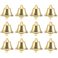 Amosfun 100Pcs Christmas Ornaments Mini DIY Bells Decorative Hanging Bells Handmade Pendant Supplies Diameter 25mm Christmas Supplies - BUMPQD3WB