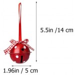 Amosfun 12PCS Xmas Bell Decors Holiday Decorative Bell Pendants Iron Bell Pendants Christmas Supplies - B28921SLE